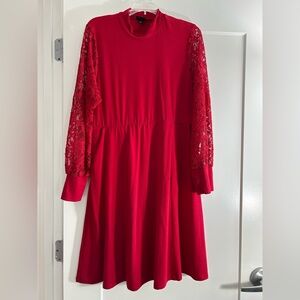 Torrid Vibrant Red Lace Dress